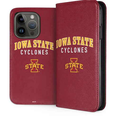 Iowa State University Collegiate Text iPhone 15 Pro Folio Case